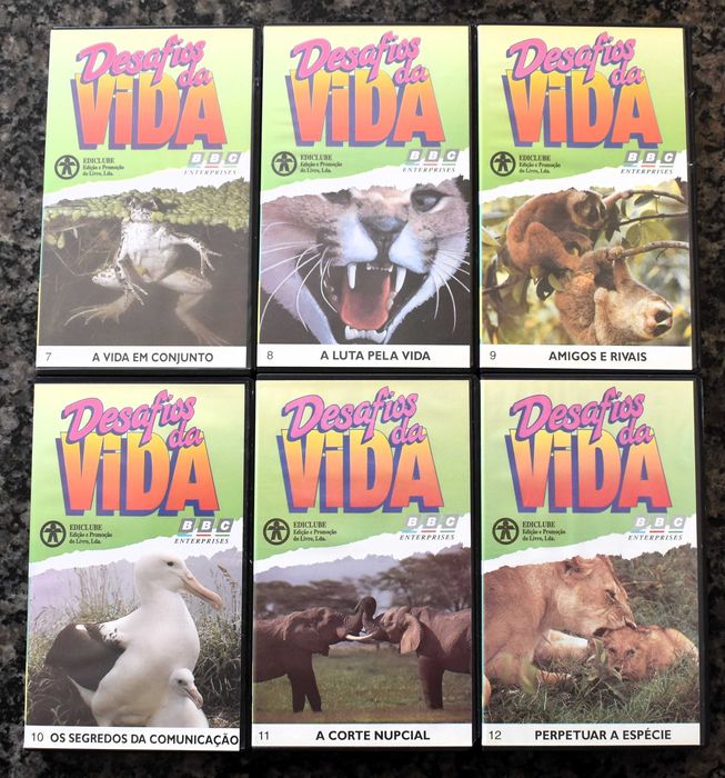 "Desafios da Vida" de David Attenborough (BBC) 37 Cassetes VHS