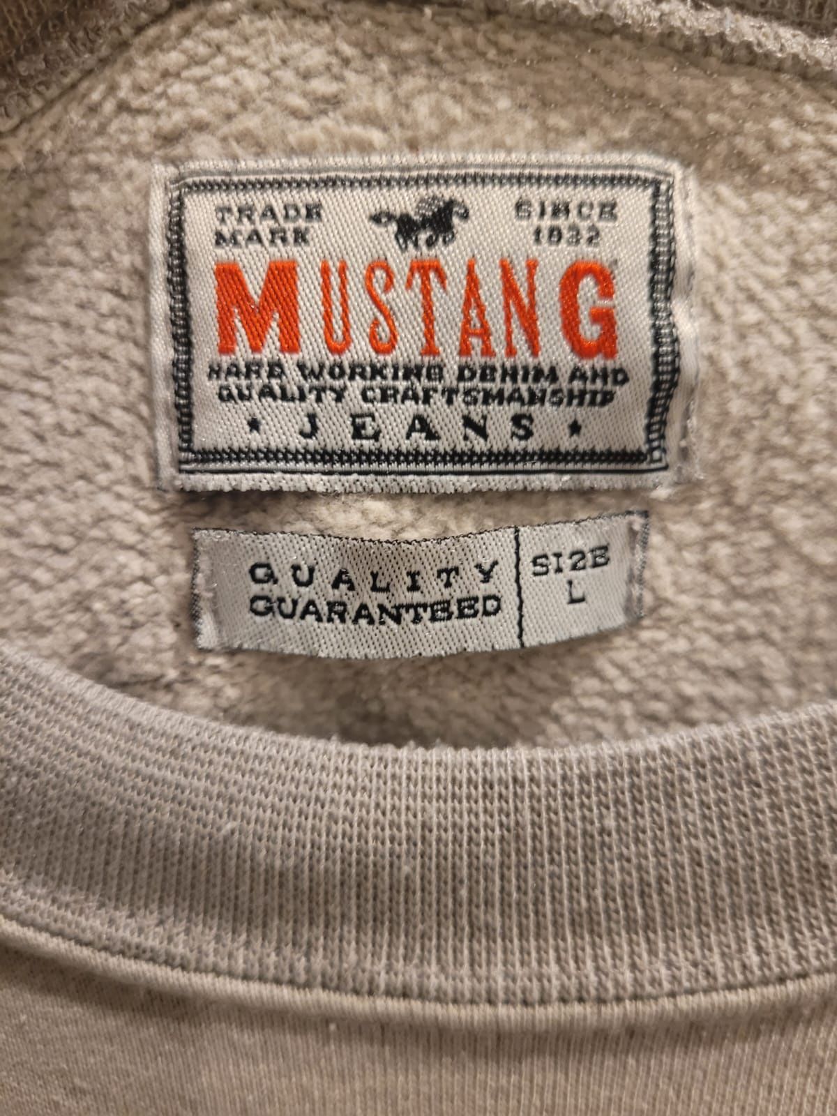 Beżowa bluza Mustang Jeans rozmiar L vintage oldschool