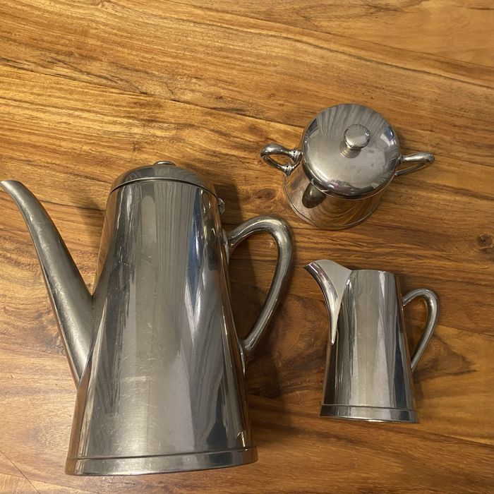 Zestaw do herbaty, sygnowany F&W Fleitmann Witte, kolekcjonerski