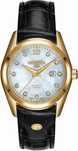 Zegarek damski Roamer Searock Ladies 34mm, złoty, perłowy, czarny pas