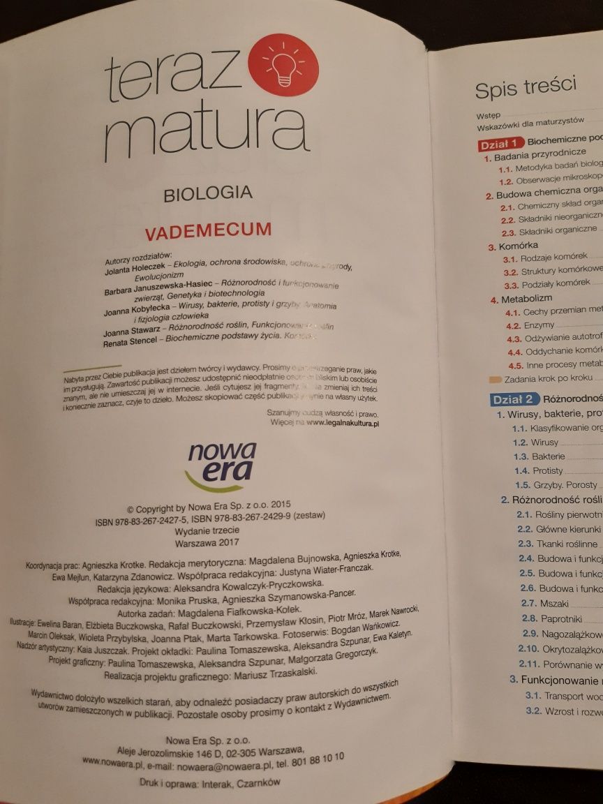 Teraz matura Biologia. Vademecum Praca zbiorowa