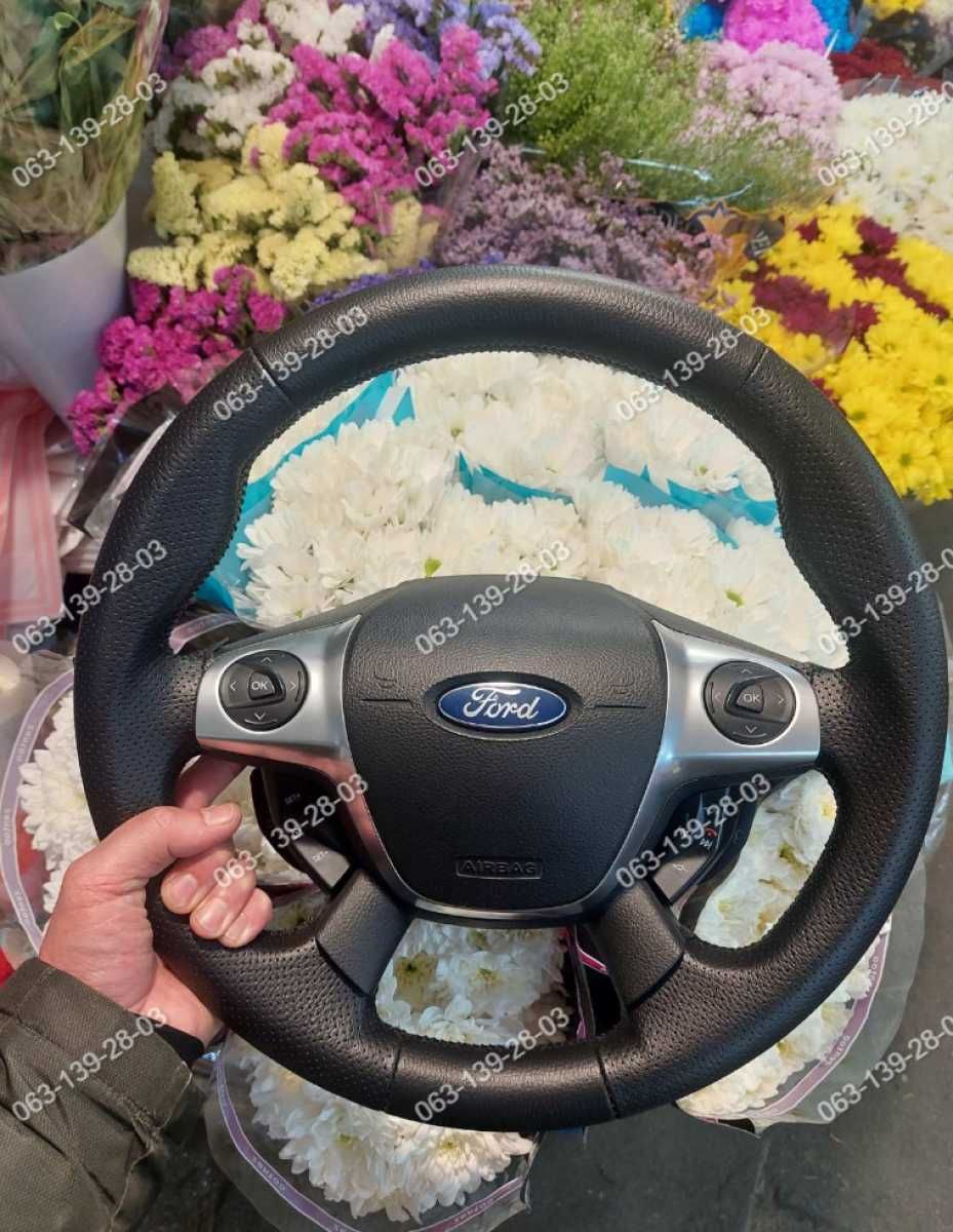 Ford Focus 3 Escape Mondeo Оплетка Чехол На Руль Форд Фокус Каучук Кож