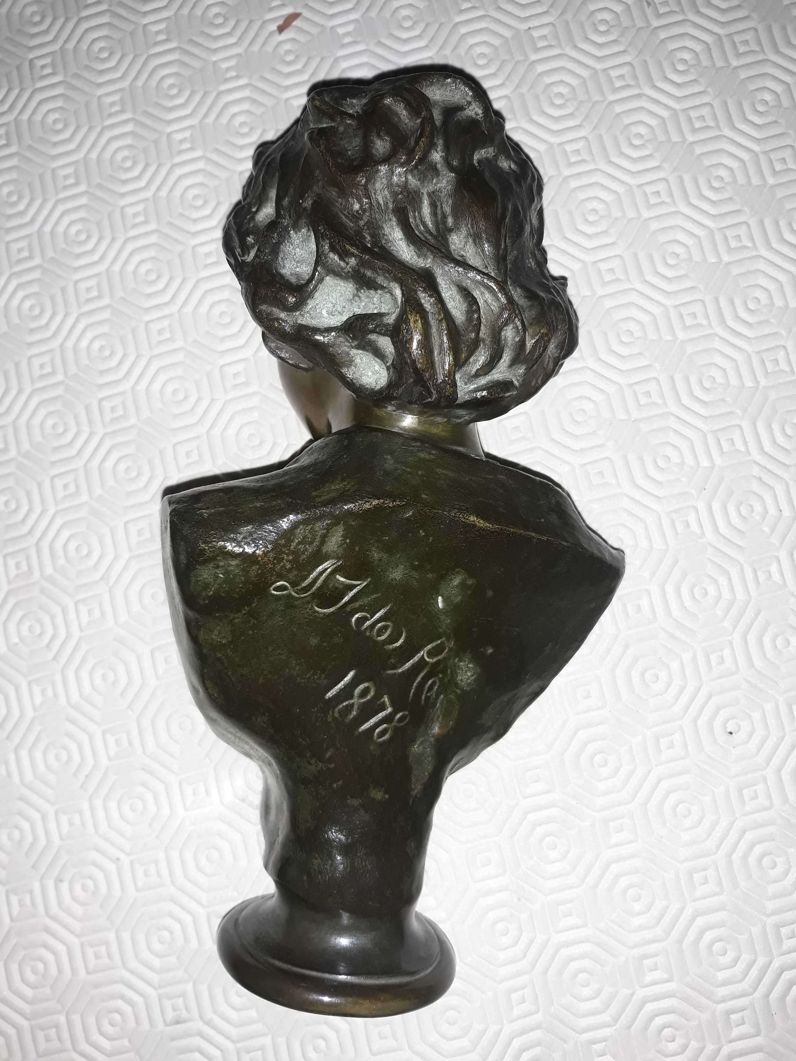 Estatueta "Flor Agreste" - Busto em Bronze Soares dos Reis