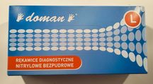 Rękawice diagnostyczne nitrylowe bezpudrowe nieb. op 100 szt, rozm L