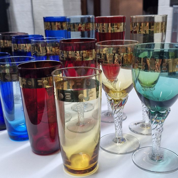 Włoskie Kieliszki ze szkła MURANO