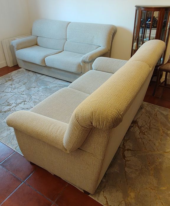 Sofa bege 185 cm excelente estado