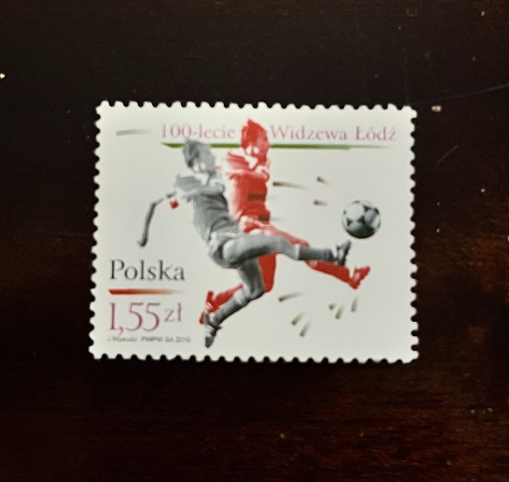 100-lecie Widzewa Łódź znaczek