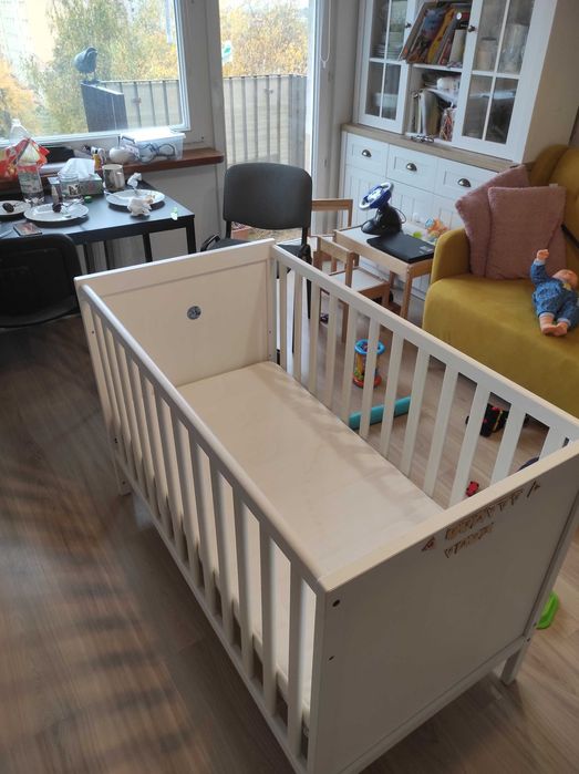 Łóżeczko dziecięce IKEA SUNDVIK białe 120x60cm + materac