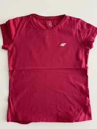 4F Bluzka, t-shirt, rozmiar 164, różowa, fuksjowa, szara