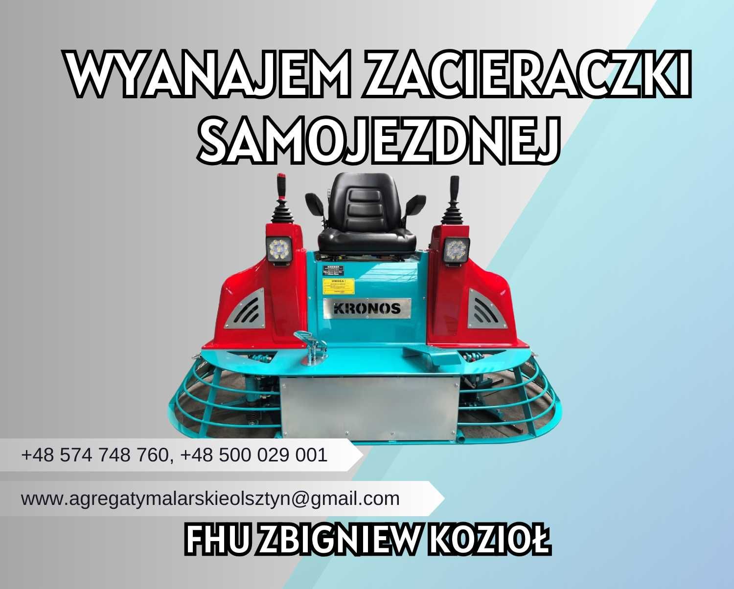 Wynajem zacieraczki samojezdnej do betonu KREBER