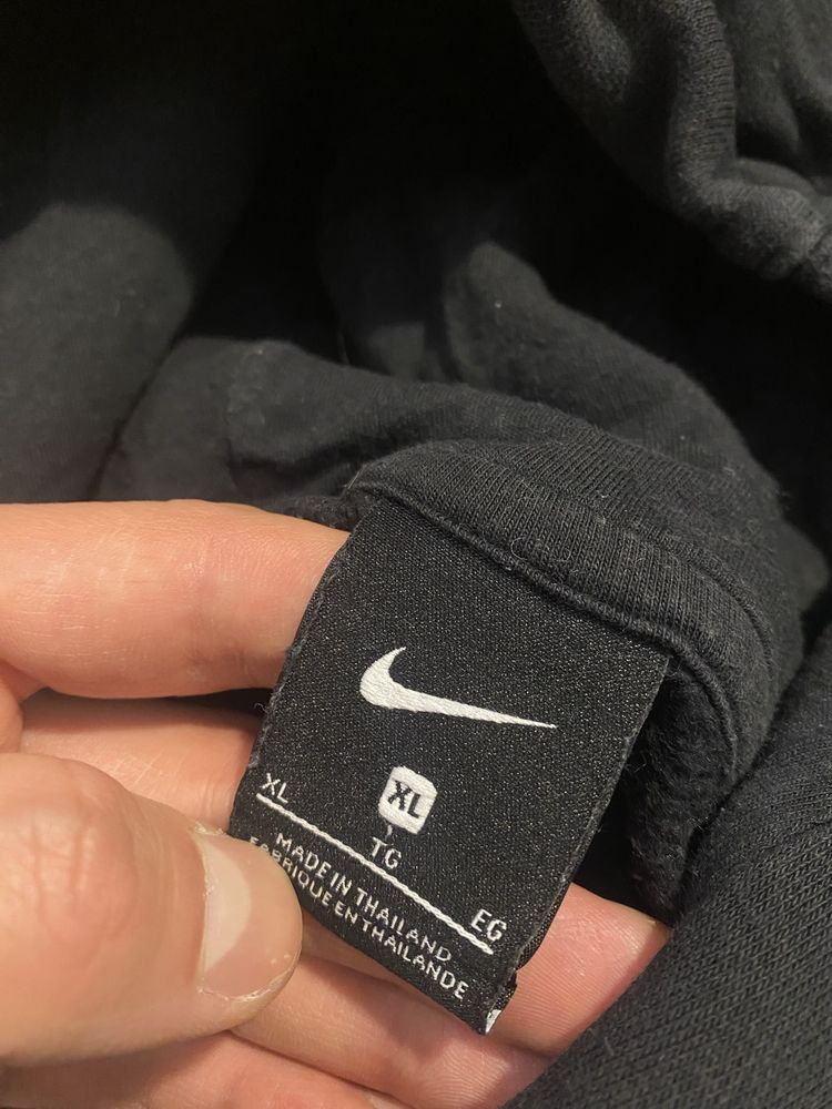 (L-XL) Черное хлопковое худи NIKE кофта чорне худі толстовка