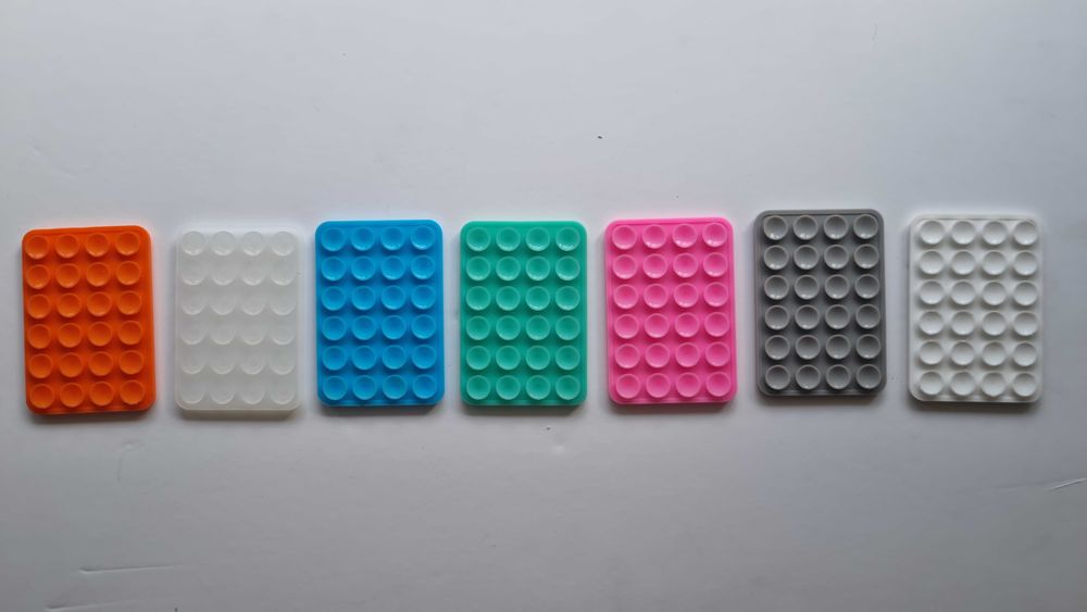 Pack de 7 Suportes de Ventosa em Silicone para Telemóvel