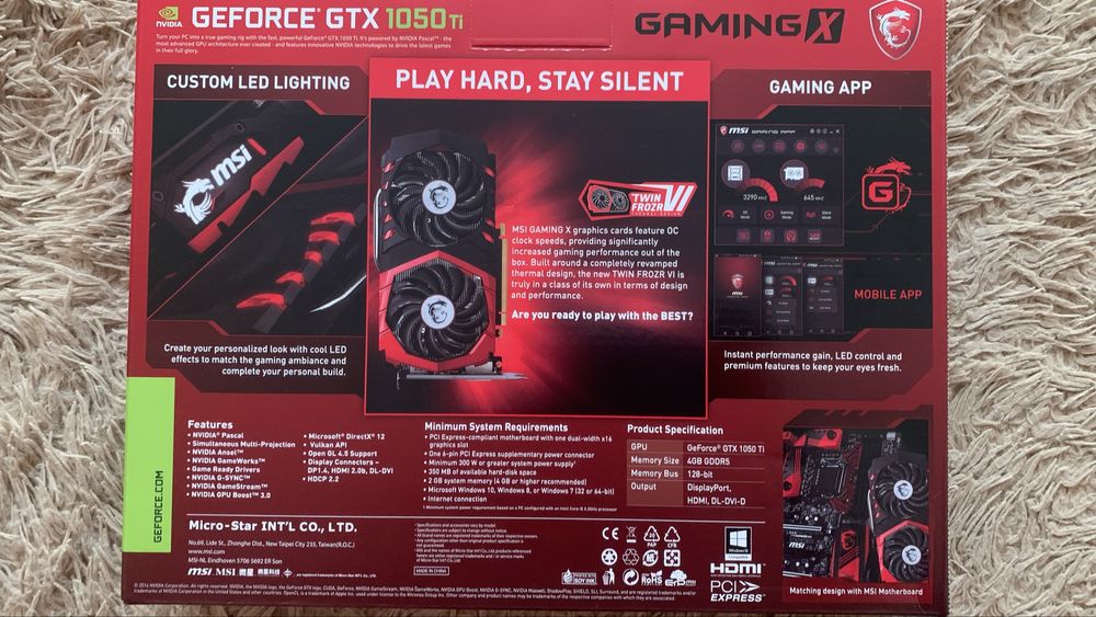 Відеокарта MSI 1050 ti