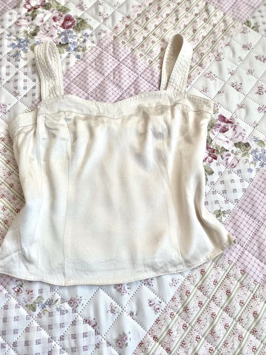 Biały top regulowane ramiączka M 38 ashley brooke basic coquette