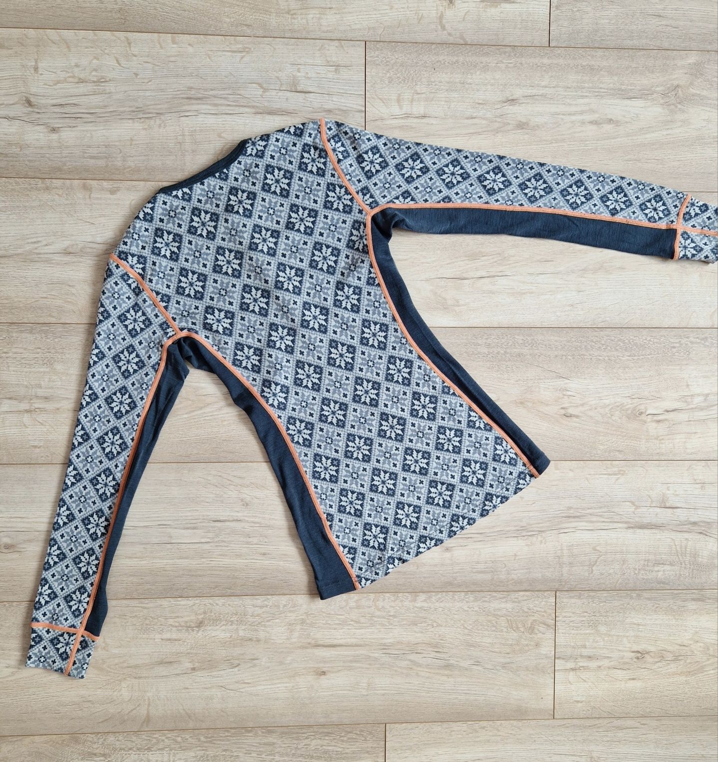 KariTraa 100% merino wełniana koszulka bluzka termiczna