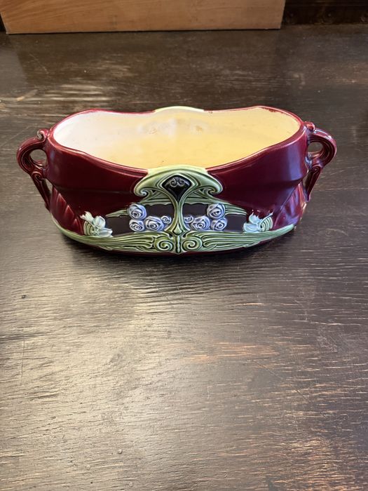 Stara majolika amfora osłonka na doniczke