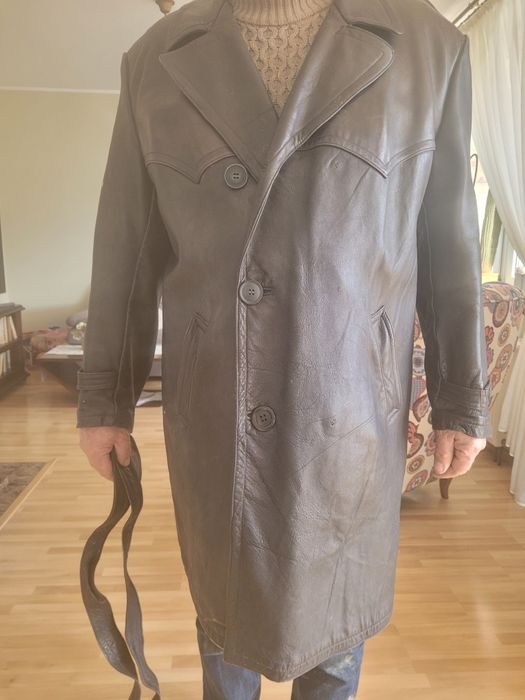 Płaszcz skórzany lata 60 te