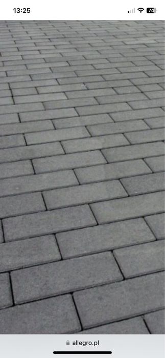 Kostka betonowa prostokąt szara 6 cm