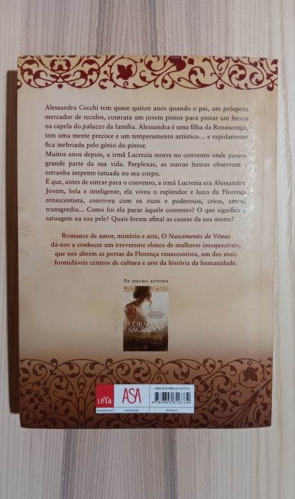 O Nascimento de Vénus, Sarah Dunant