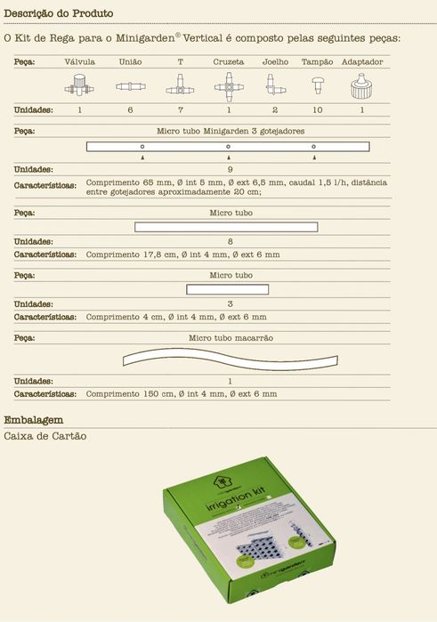 Kit de Rega Minigarden Vertical