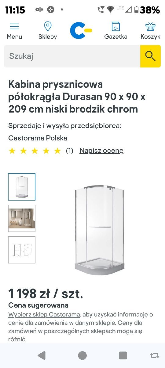 Kabina prysznicowa Dursan