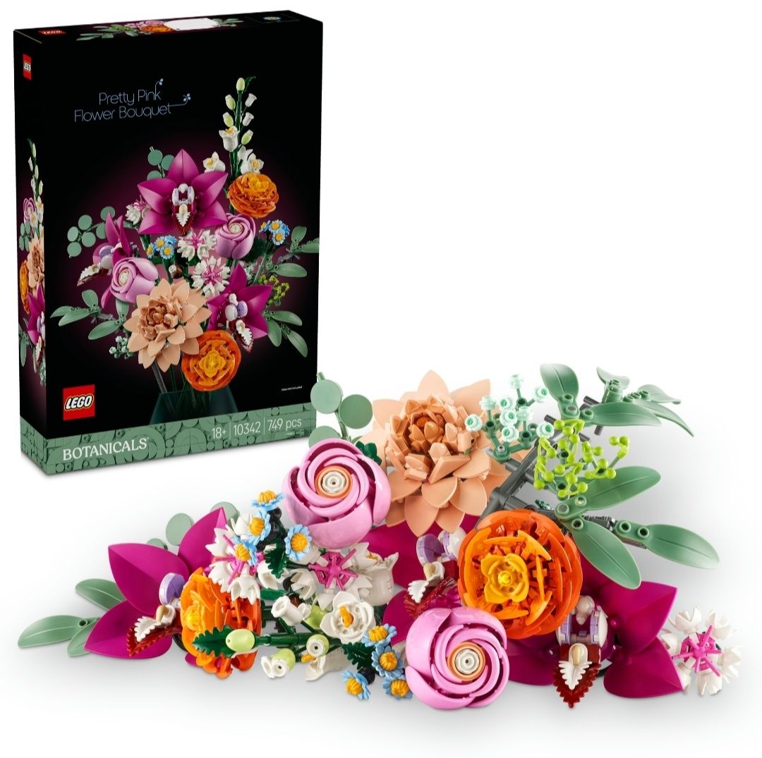 LEGO Botanicals 10342 Piękny bukiet różowych kwiatów