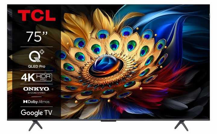 Телевізор 75 дюймів TCL 75C655 (4K Smart TV QLED Bluetooth)