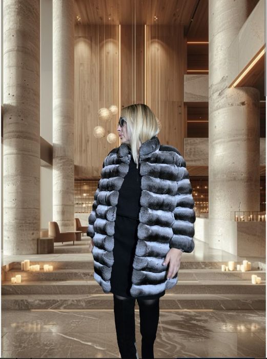 Шиншила шуба 90 см не норка норковий