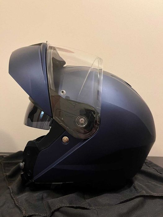 Capacete Modular HJC I90 Solid Azul Anodizado