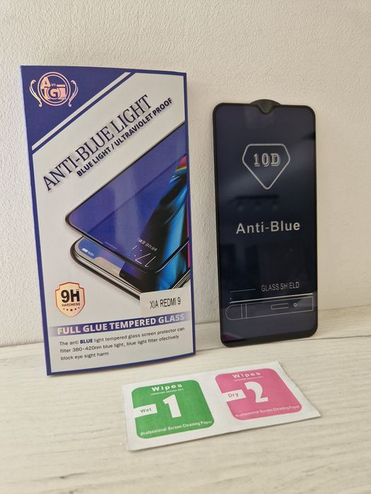 Hartowane szkło Anti-Blue Full Glue do Xiaomi Redmi 9
