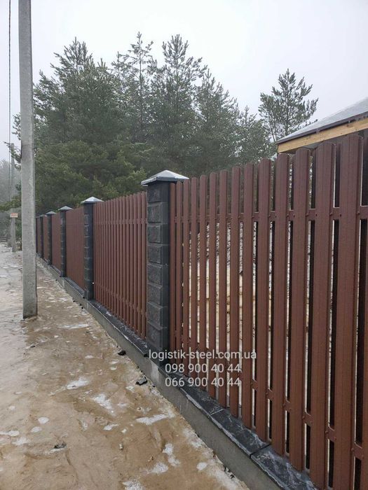 Металеві Штахети Штахетник Штакетник Металический Евроштакетник