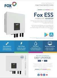 Комплект інвертор 1 фаза 5квт Foxx ESS H1-5.0-E та АКБ 5квт Fox ESS EP
