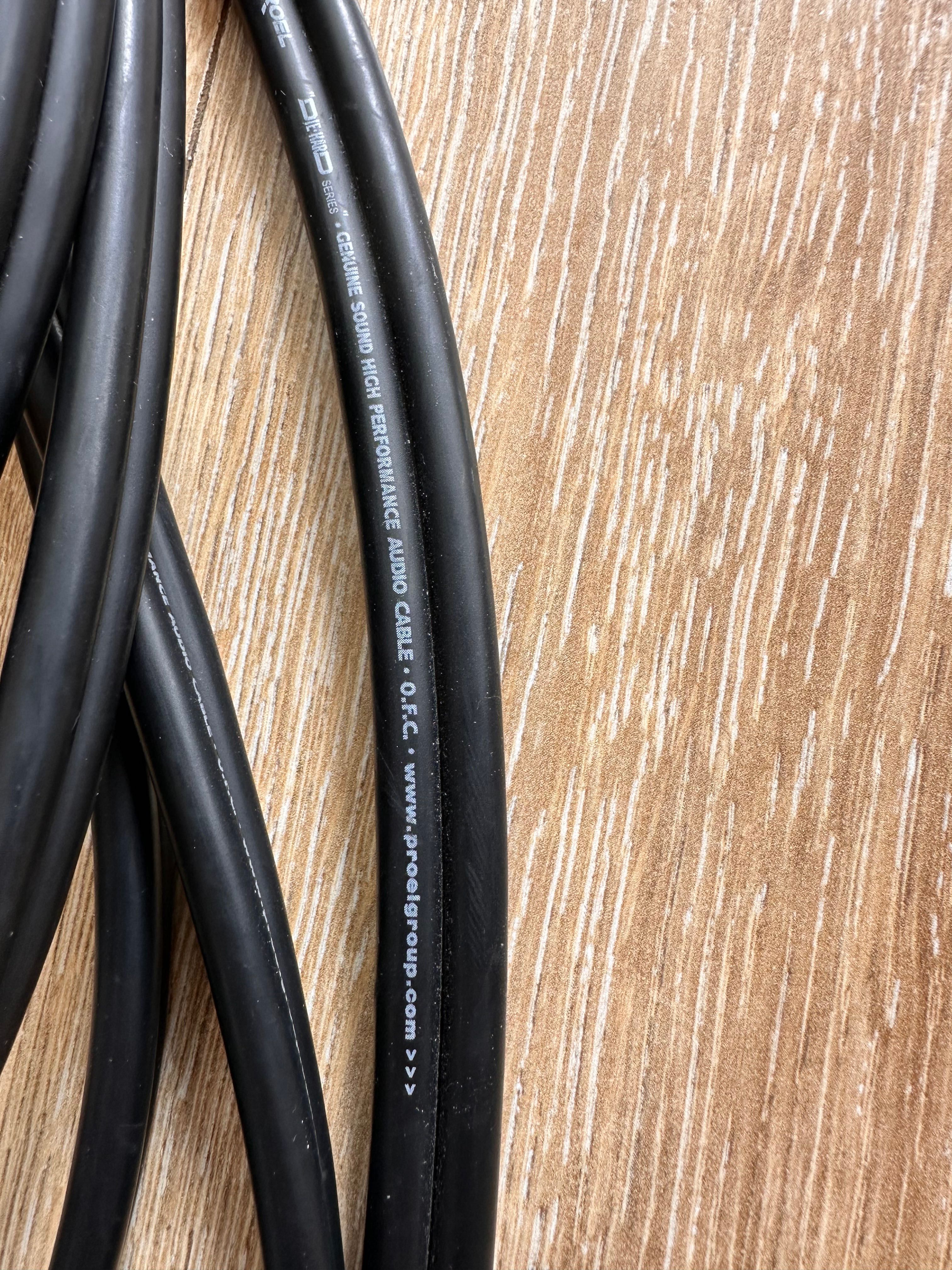 Kabel Stereo Proel 2 x jack 6.3mm na jack 6.3mm 5 metrów Jak nowy
