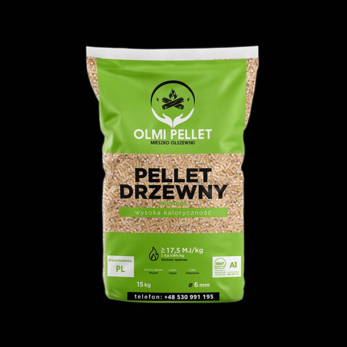 Pellet PRODUCENT "OLMI ZIELONY" Certyfikat "Dobry Pellet" - Pelet 6mm