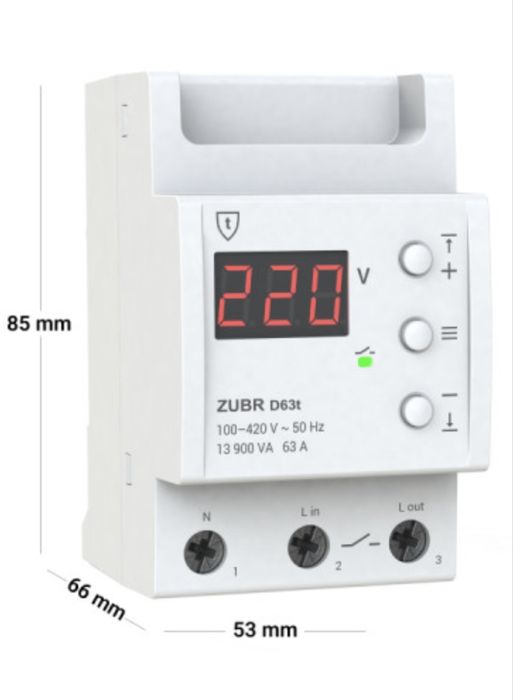 Реле напруги ZUBR D63t