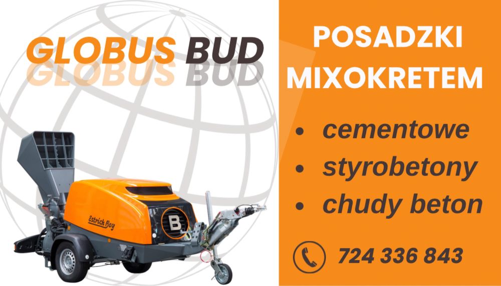 Posadzki maszynowe mixokretem styrobetony