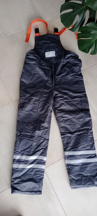 Męskie spodnie ogrodniczki ocieplane