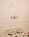 Duży Napis lustrzany, zlote plexi have a nice cake