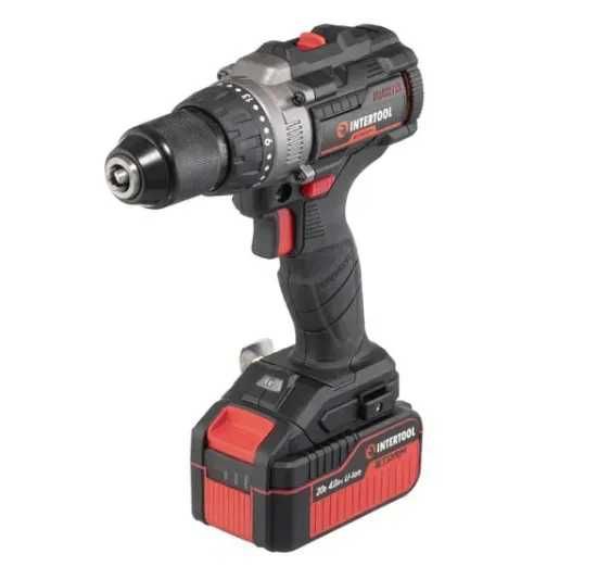 Акумуляторний ударний дриль-шуруповерт INTERTOOL WT-0361 з кейсом