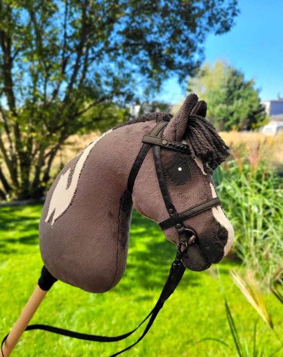 Konik Hobby Horse A4 ręcznie szyty z minky, zestaw z ogłowiem #7