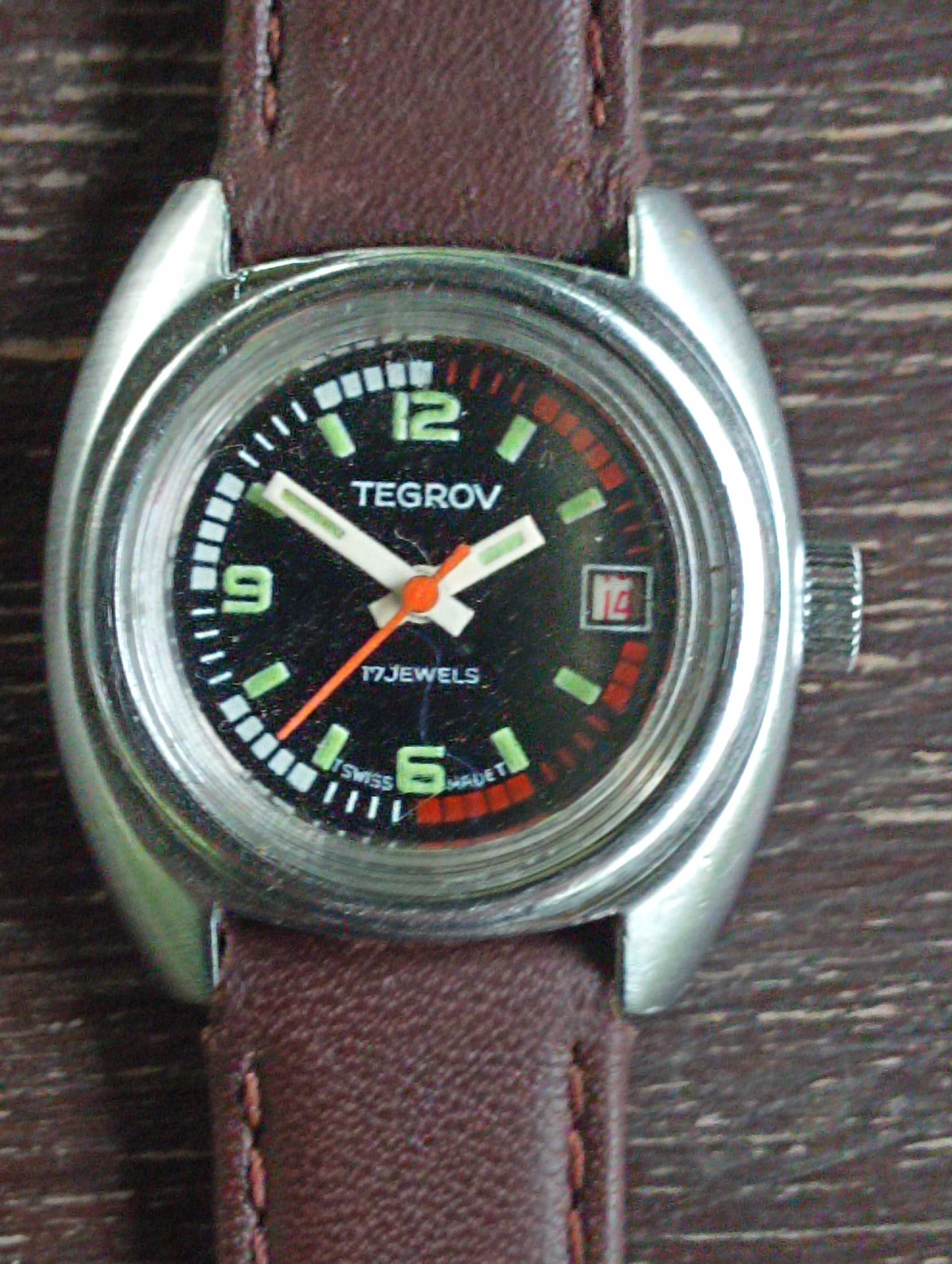 Swiss Made TEGROV lata 70 te , Delbana nie