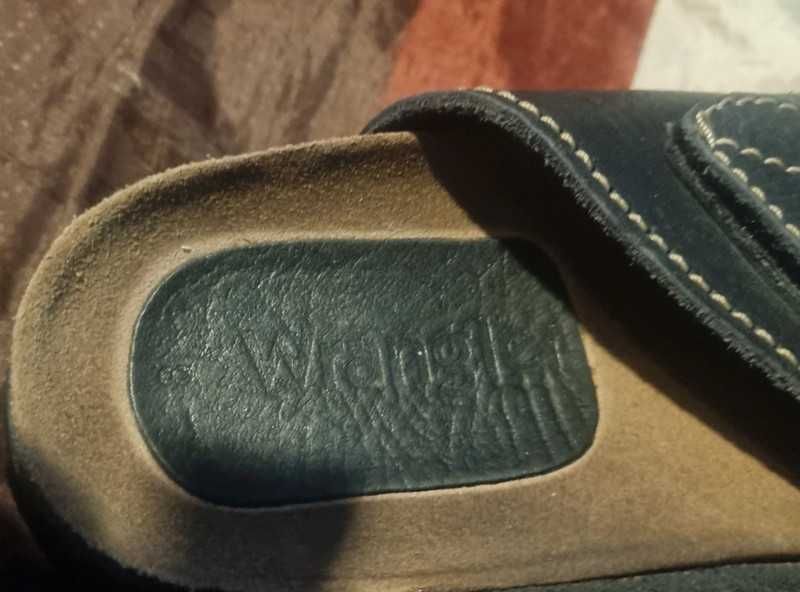 Klapki skórzane r. 8 41 40,5 sandały skóra czarne