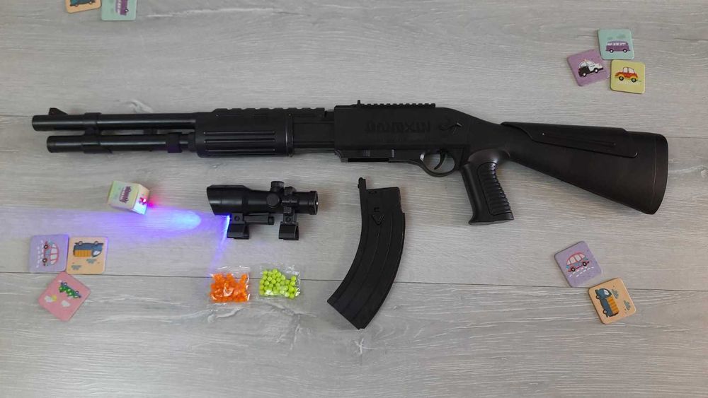 Автомат на пульках 6мм, M333-1, 76см, лазер, свет, ружье, винчестер