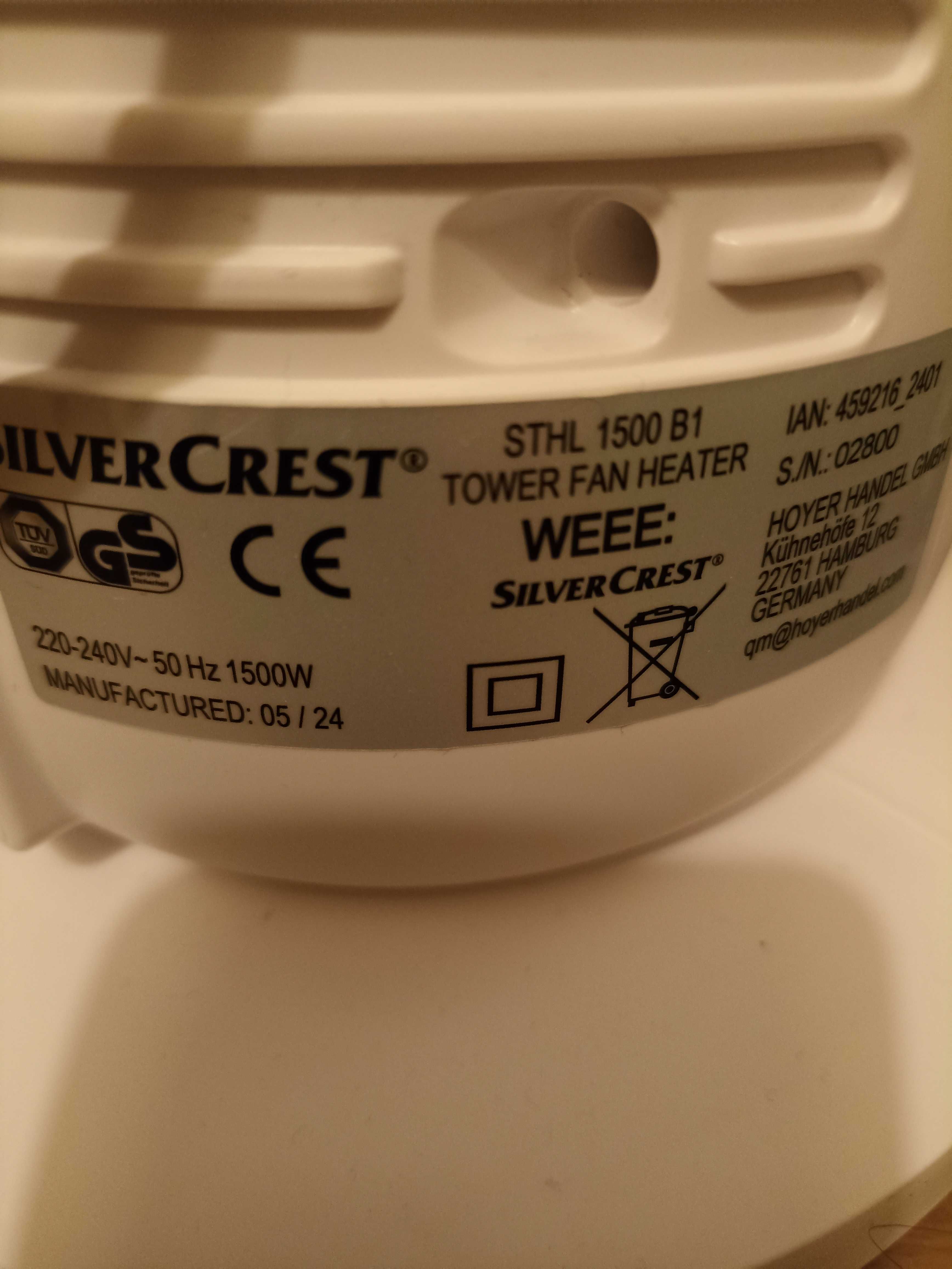 Aquecedor Silvercrest 1500W