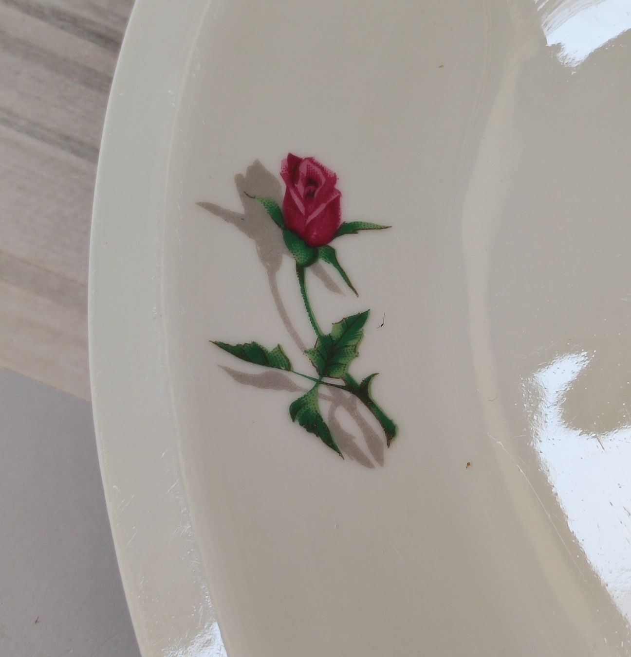 Piękna stara porcelana różą Chodzież półmisek
