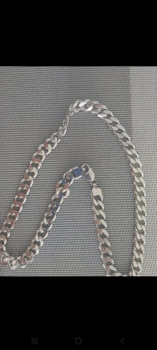 Srebrny łańcuch, używany,