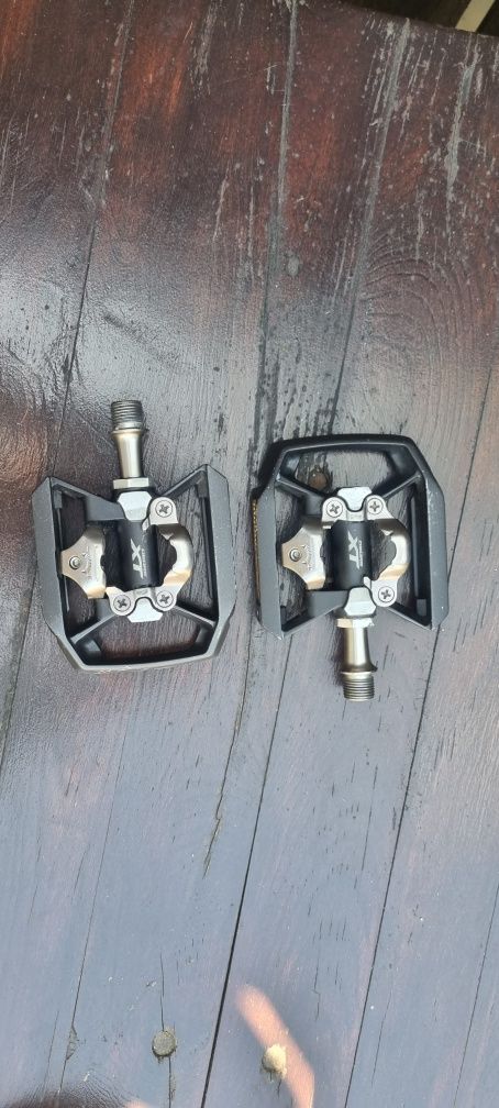 Pedały rowerowe Shimano XT PD-T8000 SPD dwustronne.Stan BDB