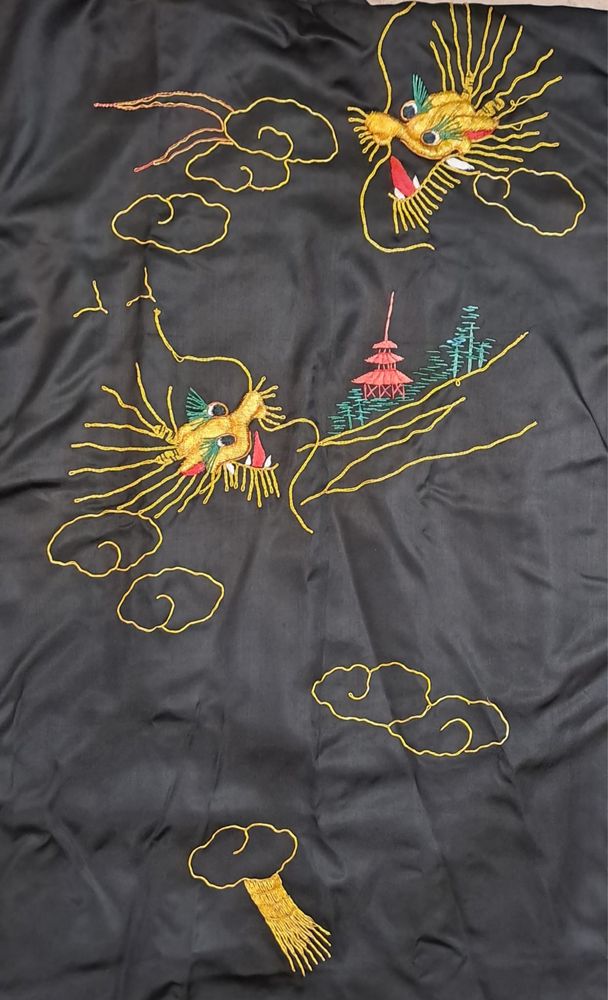 Qimono oriental em seda vintage