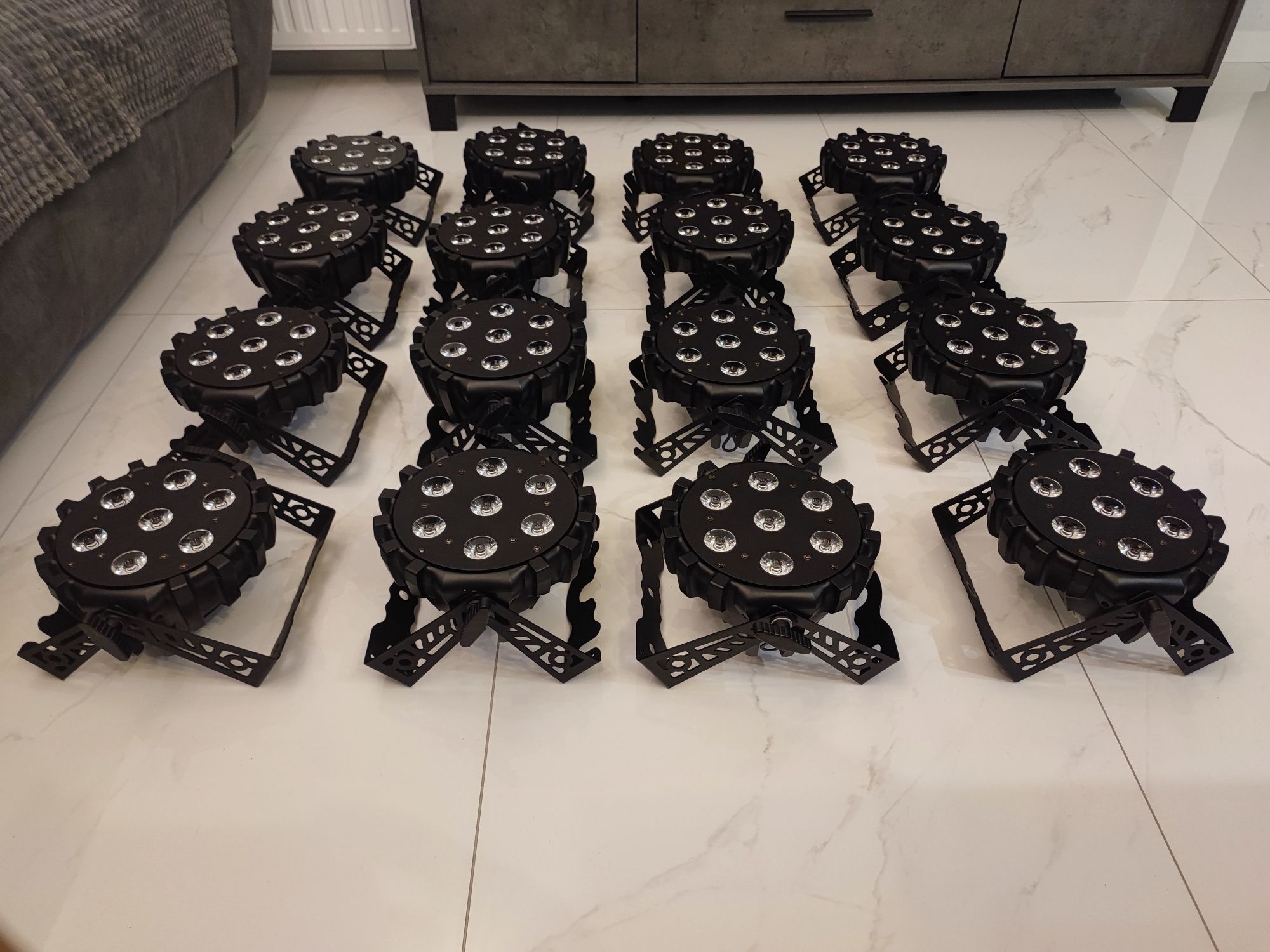 6 x LED PAR SLIM 7x10w mk2 RGBW 4in1 FLASH Professional MADE IN POLAND