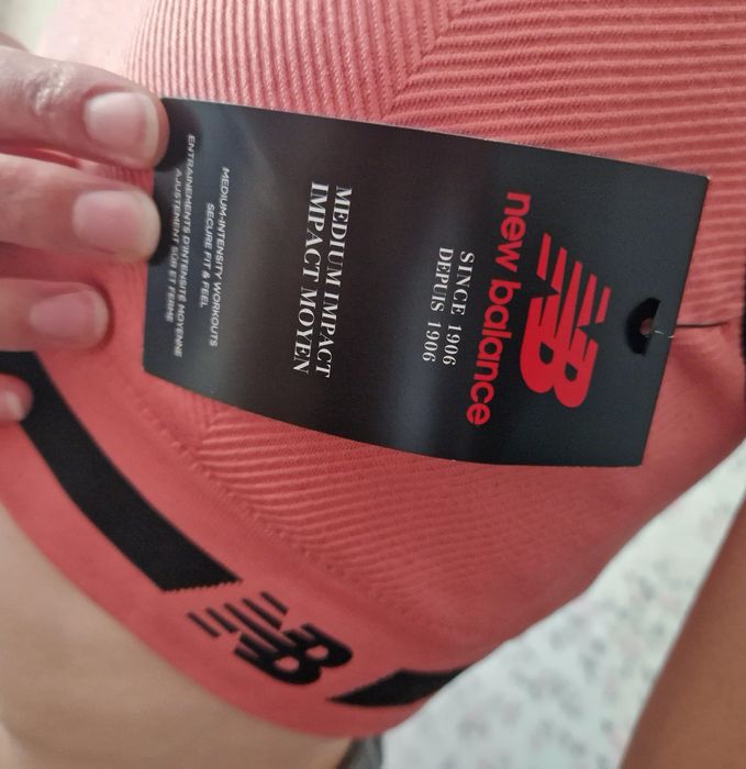 New Balance Medium Impact bra Orange спортивний топ